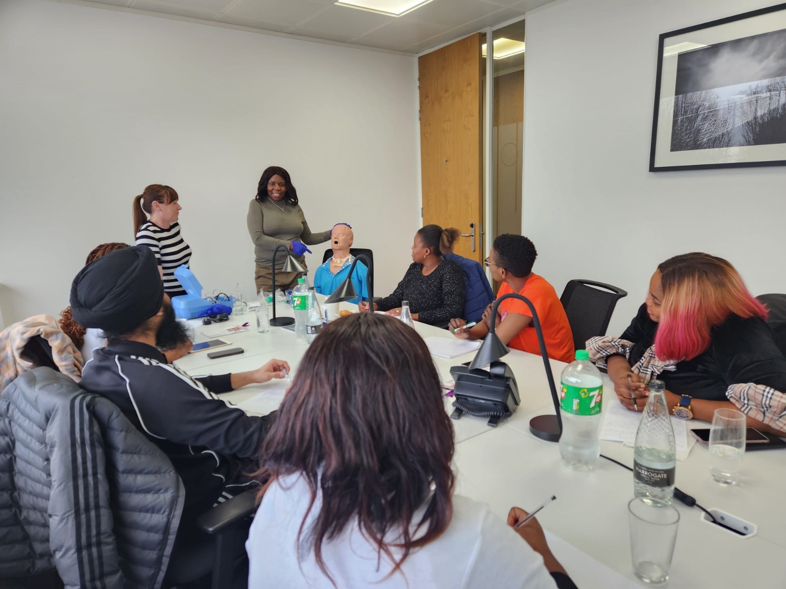 Evergood Medicals staff practising clinical skills in a training session