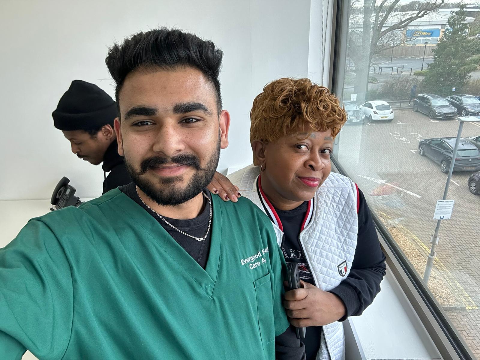 Two Evergood Medicals colleagues at the Crawley office