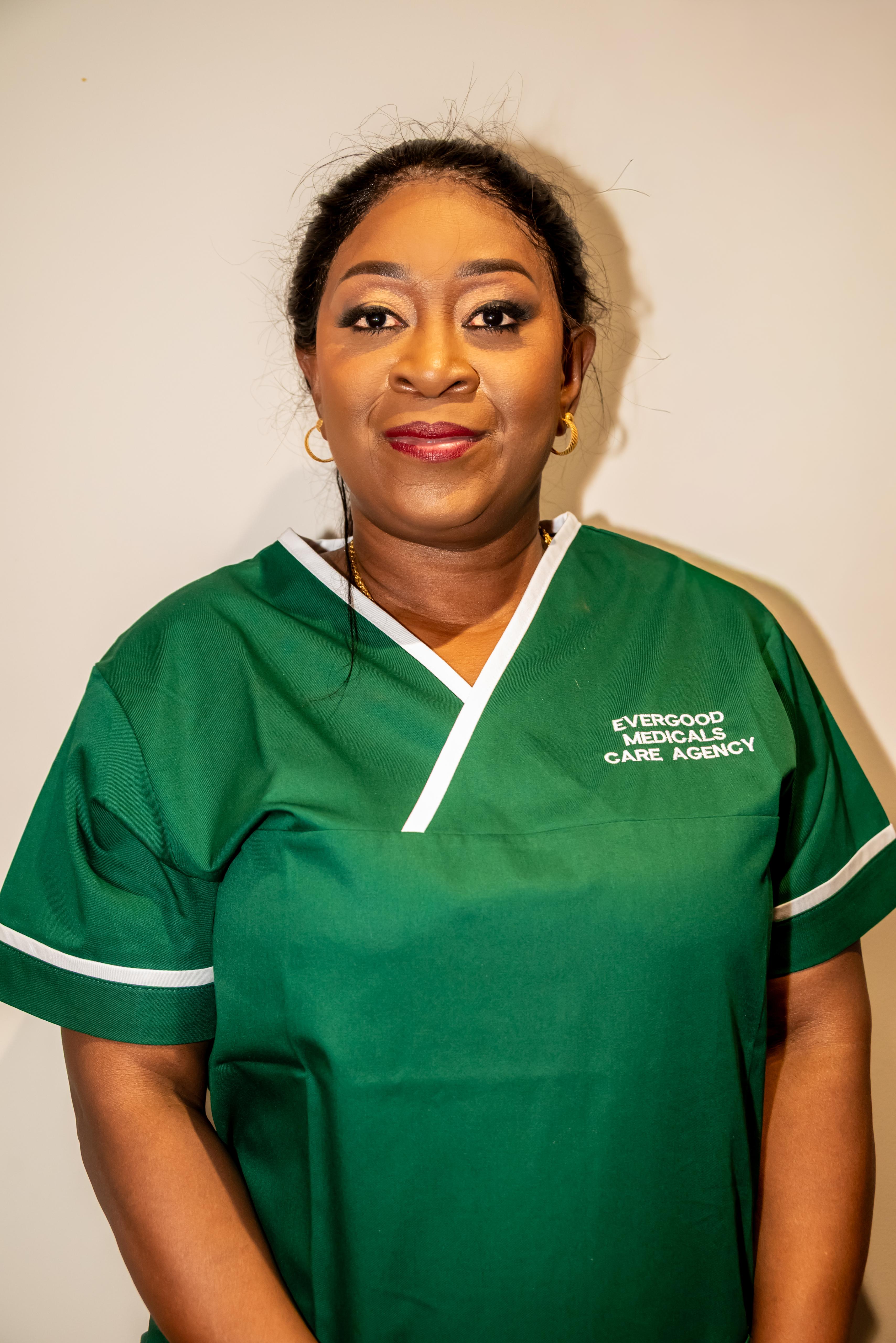 Another Evergood Medicals carer in full uniform